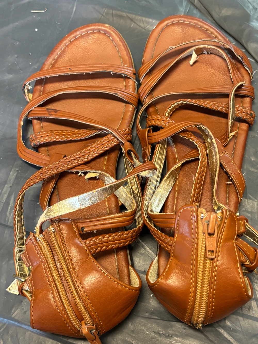 Report Brown Strappy Gladiator Sandals